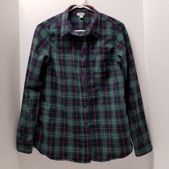 L.L. Bean Tops - L.L. Bean Scotch Plaid Flannel Shirt
